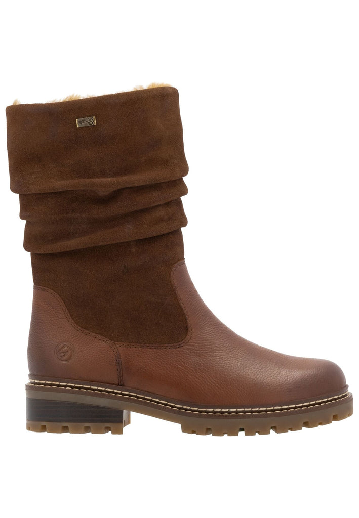 Remonte Stiefelette Leder Nuss Warmfutter