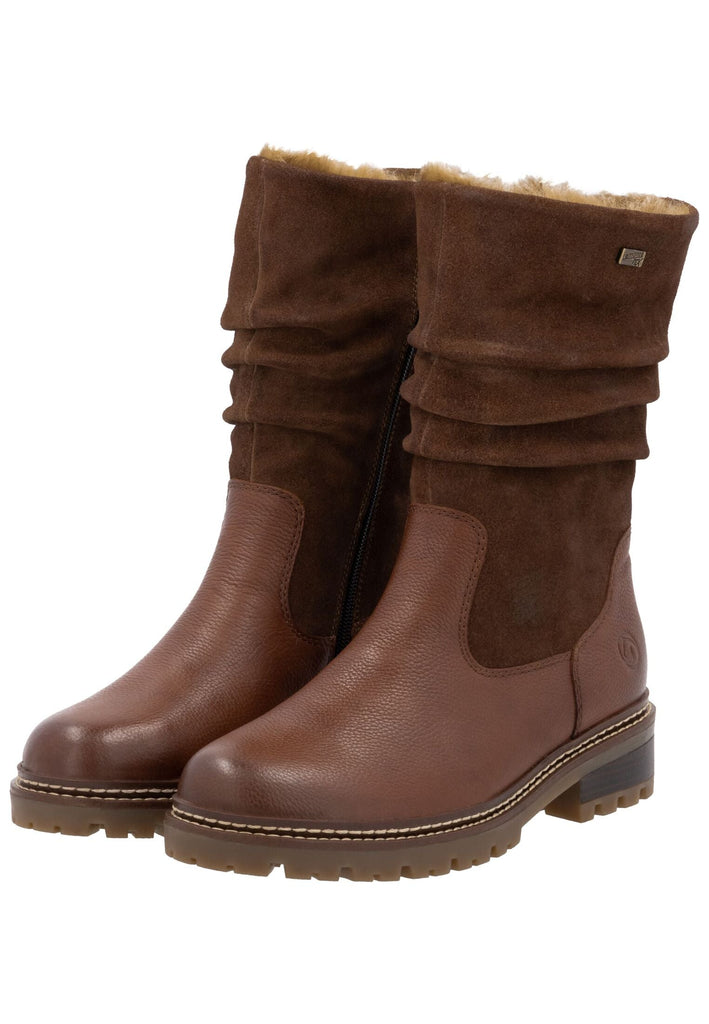 Remonte Stiefelette Leder Nuss Warmfutter