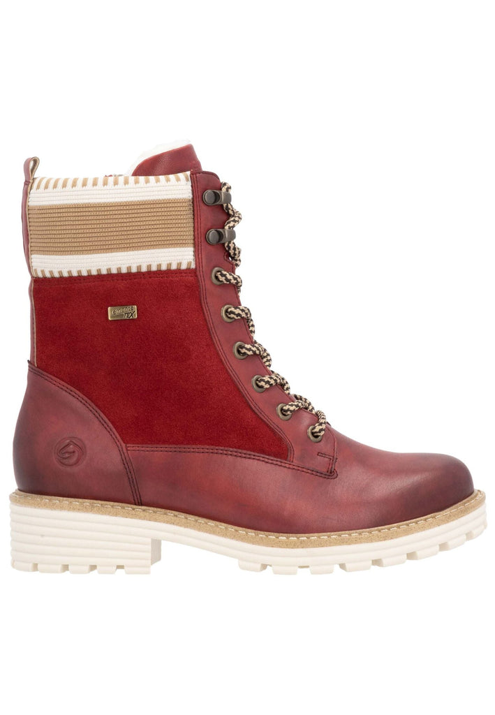 Remonte Stiefelette Leder Rot/Beige