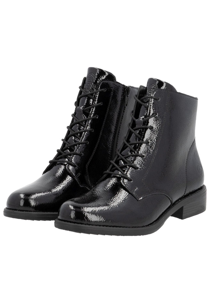 Remonte Stiefelette Leder Schwarz Lack