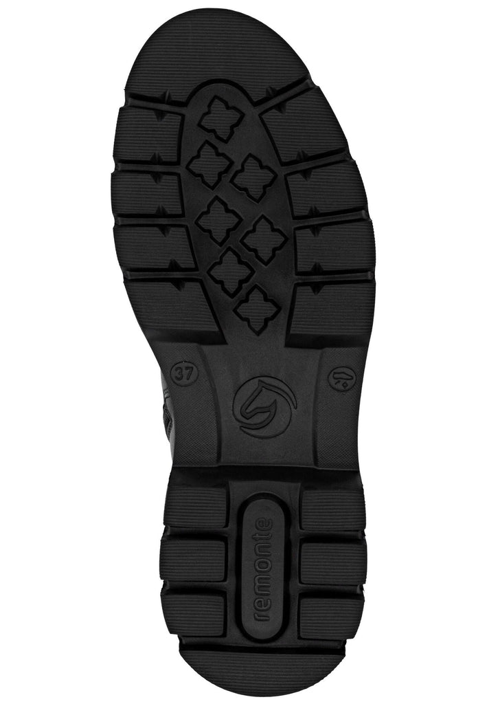 Remonte Stiefelette Leder Schwarz/Schwarz Warmfutter