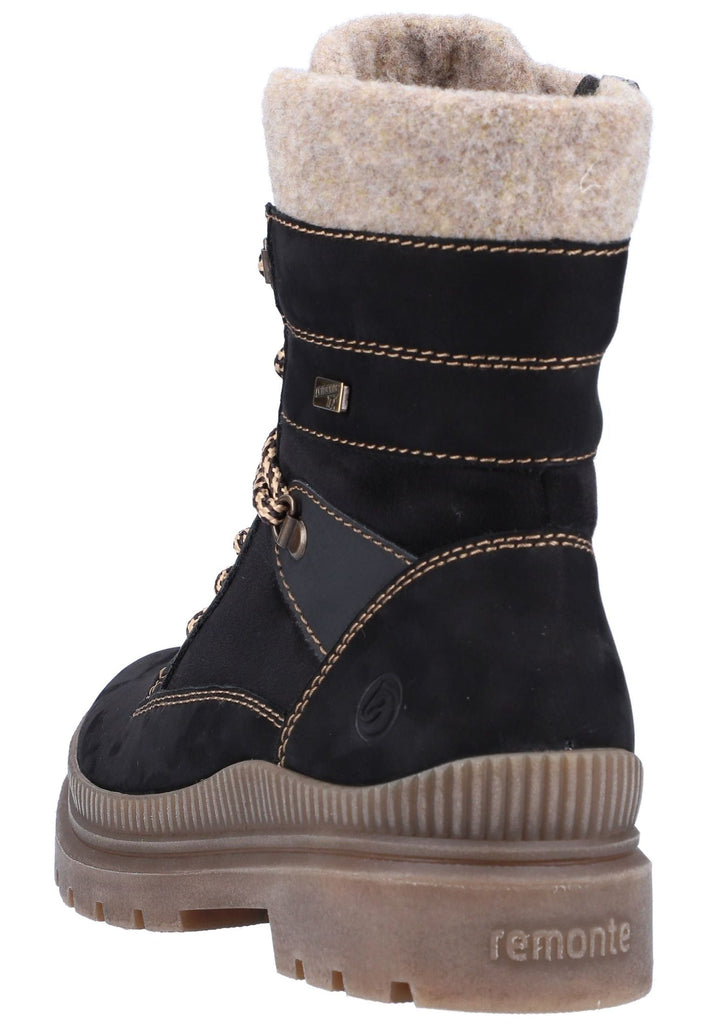 Remonte Stiefelette Leder Schwarz Warmfutter