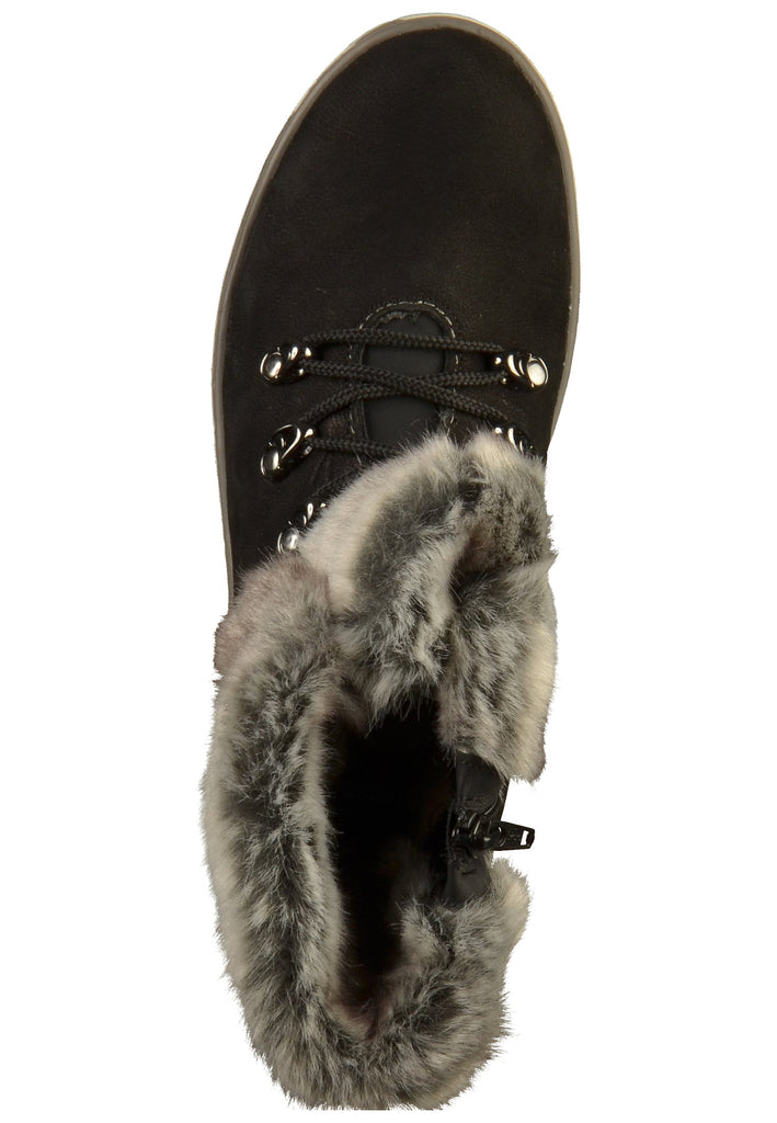 Remonte Stiefelette Leder Schwarz Warmfutter