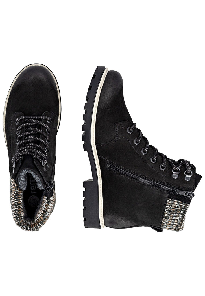 Remonte Stiefelette Leder/Synthetik Schwarz Warmfutter