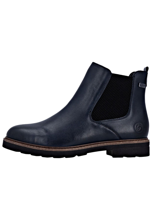 Remonte Stiefelette Leder/Textil Blau/Schwarz Warmfutter