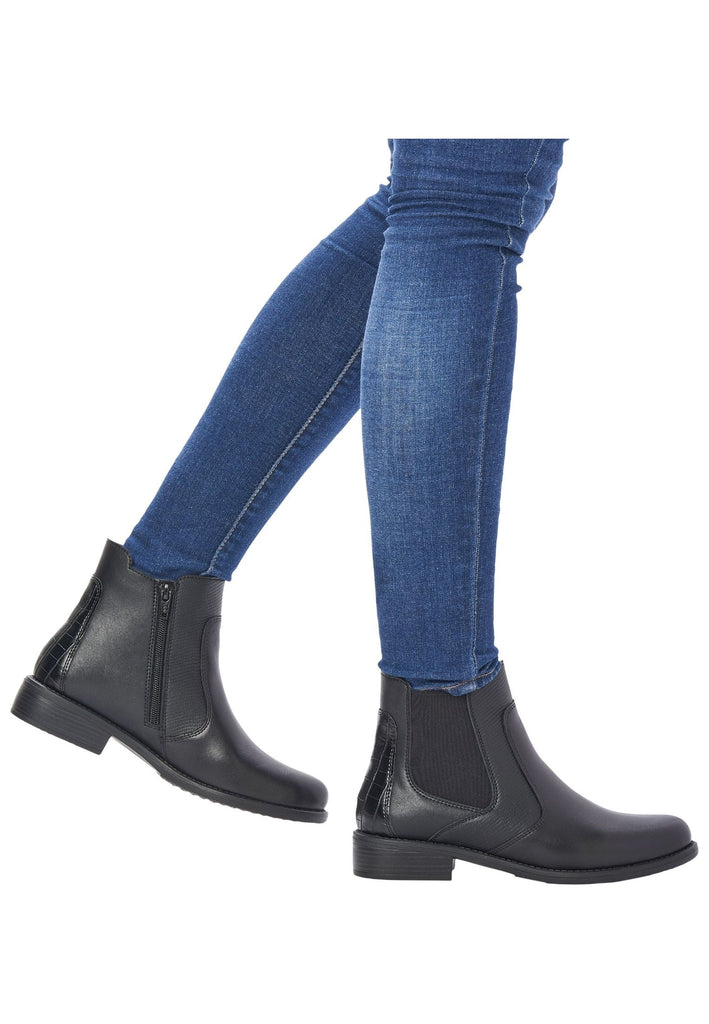 Remonte Stiefelette Leder/Textil Schwarz