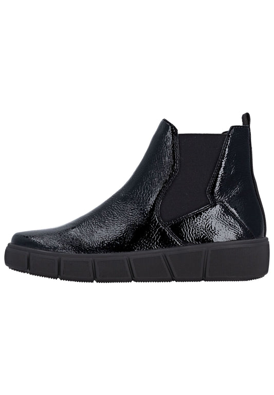Remonte Stiefelette Leder/Textil Schwarz Lack