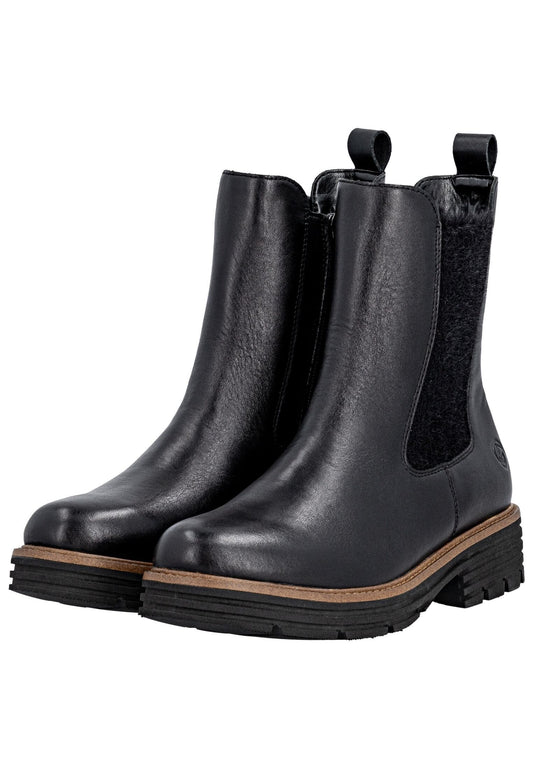 Remonte Stiefelette Leder/Textil Schwarz/Schwarz Warmfutter