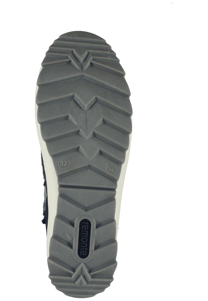 Remonte Stiefelette Lederimitat Blau/Grau Warmfutter