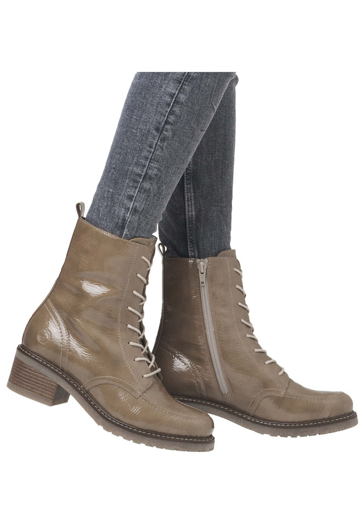 Remonte Stiefelette Lederimitat Braun Lack