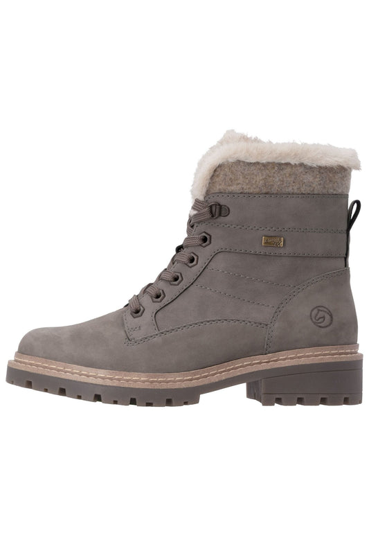 Remonte Stiefelette Lederimitat Grau Warmfutter