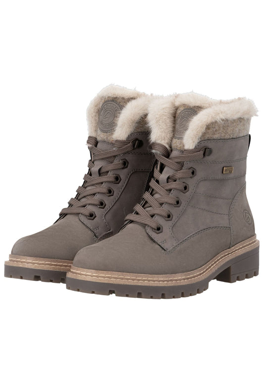 Remonte Stiefelette Lederimitat Grau Warmfutter