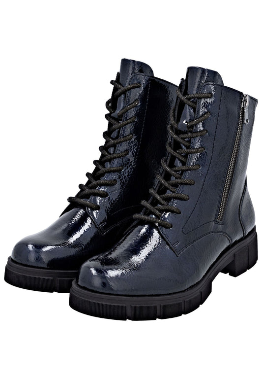 Remonte Stiefelette Lederimitat Nachtblau Warmfutter