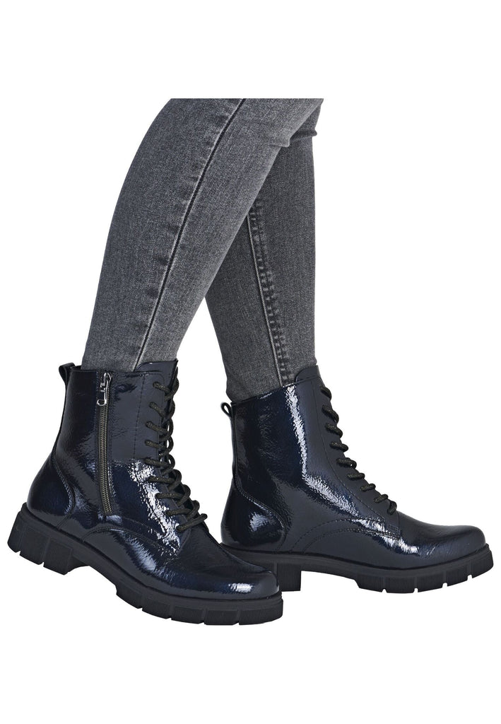 Remonte Stiefelette Lederimitat Nachtblau Warmfutter