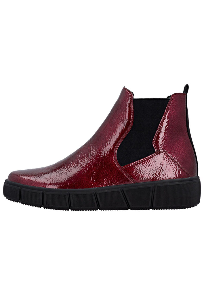 Remonte Stiefelette Lederimitat Rot/Schwarz Warmfutter