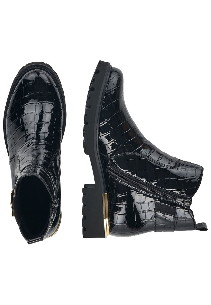 Remonte Stiefelette Lederimitat Schwarz