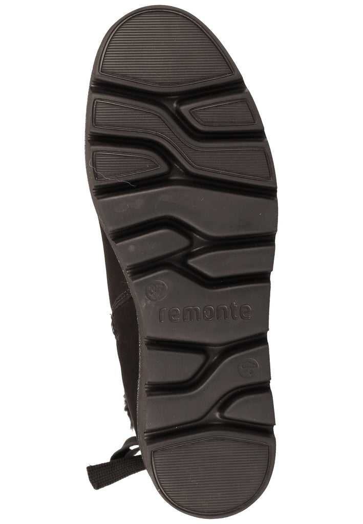 Remonte Stiefelette Lederimitat Schwarz Warmfutter