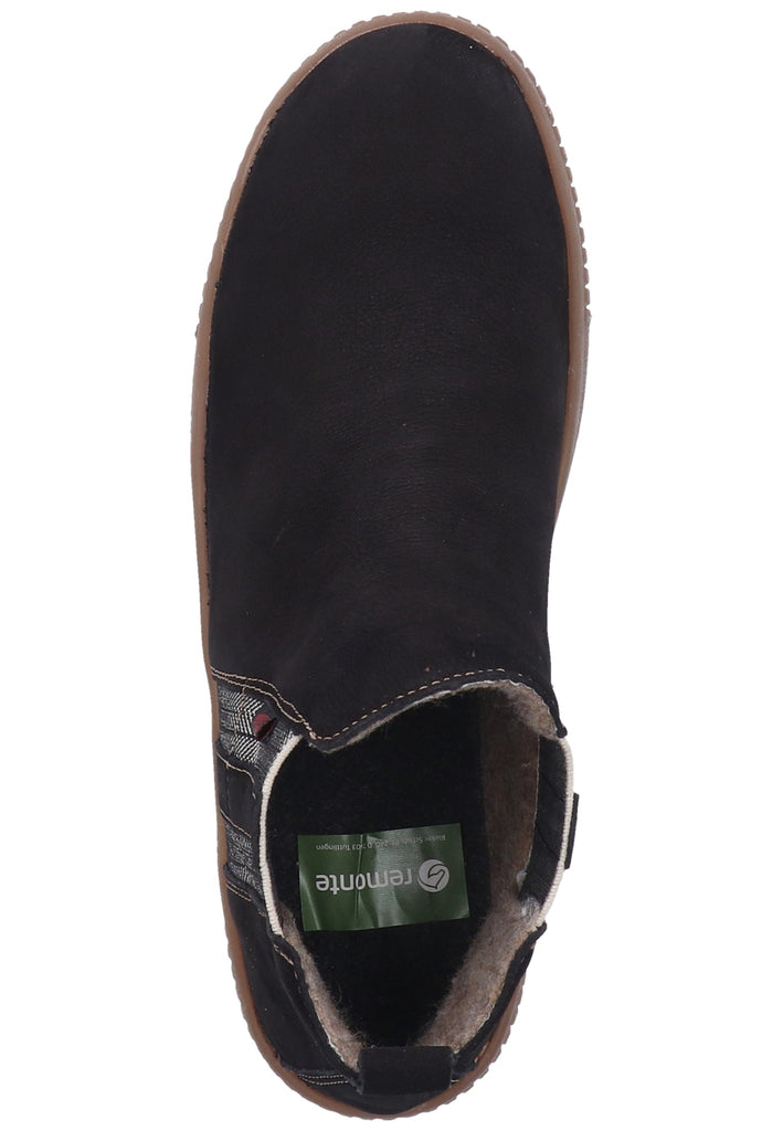 Remonte Stiefelette Lederimitat Schwarz Warmfutter