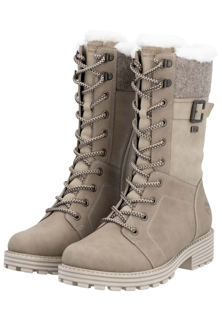 Remonte Stiefelette Veloursleder Camel Warmfutter