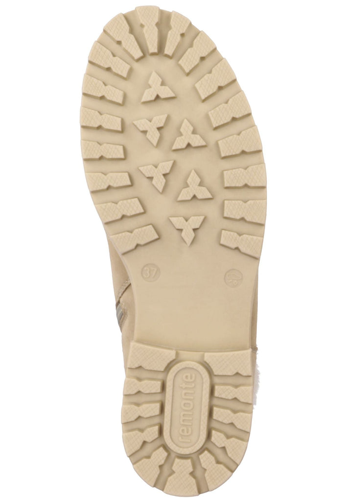 Remonte Stiefelette Veloursleder Crema Warmfutter