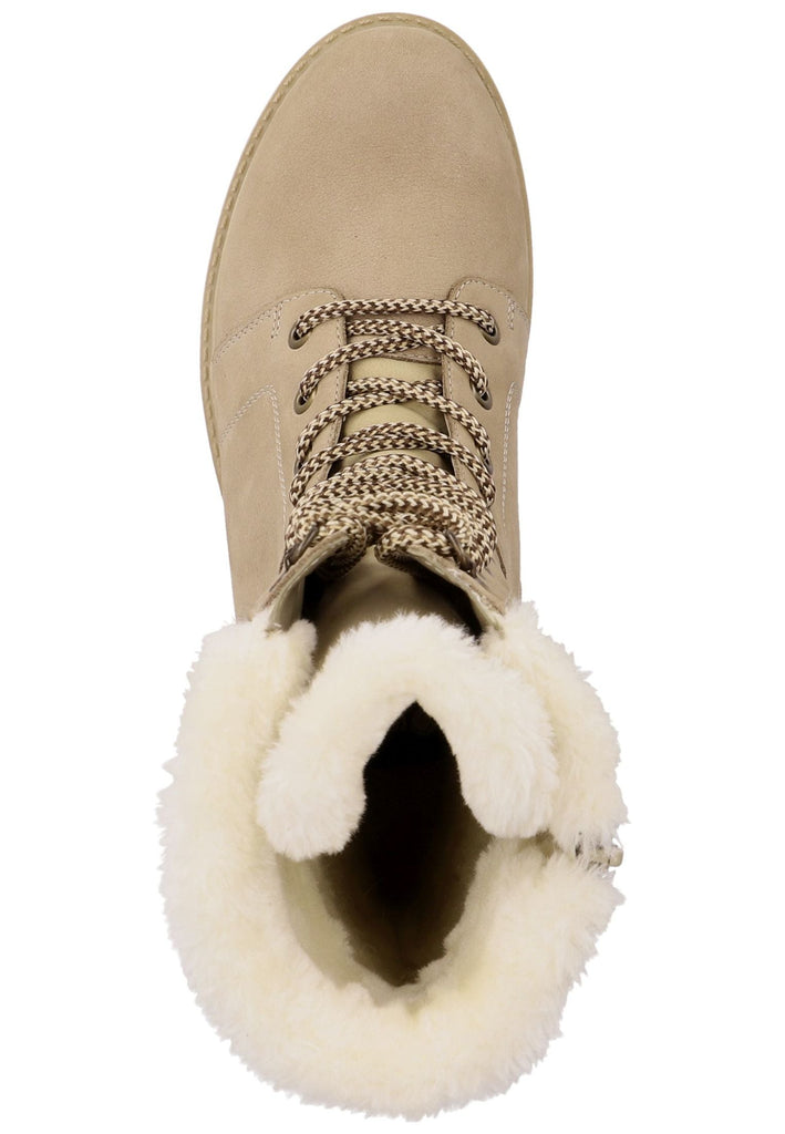 Remonte Stiefelette Veloursleder Crema Warmfutter