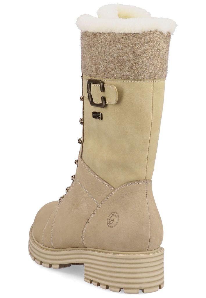 Remonte Stiefelette Veloursleder Crema Warmfutter