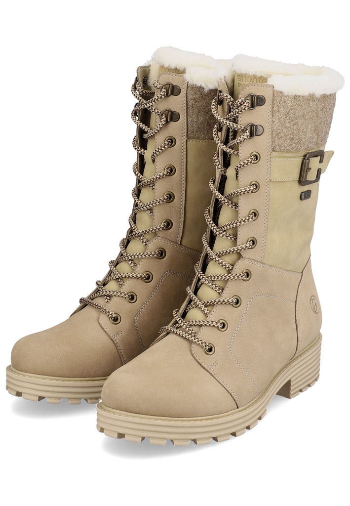 Remonte Stiefelette Veloursleder Crema Warmfutter