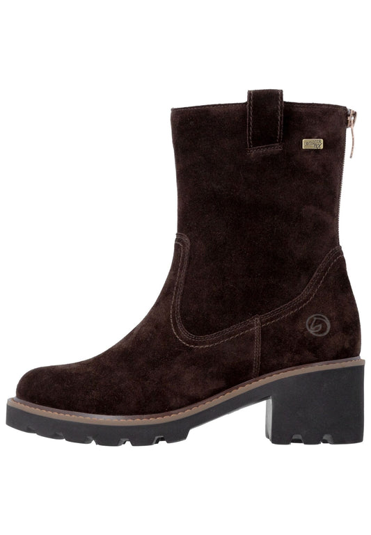 Remonte Stiefelette Veloursleder Dunkelbraun