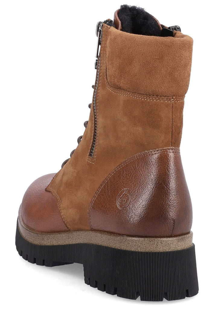 Remonte Stiefelette Veloursleder Nussbraun