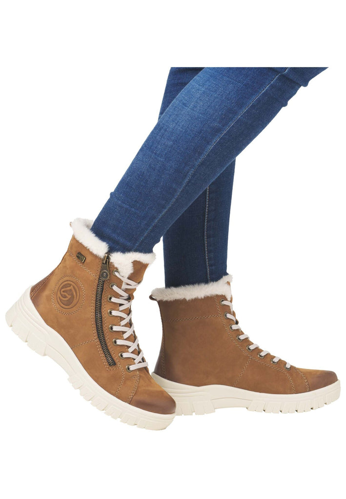 Remonte Stiefelette Veloursleder Reh Warmfutter