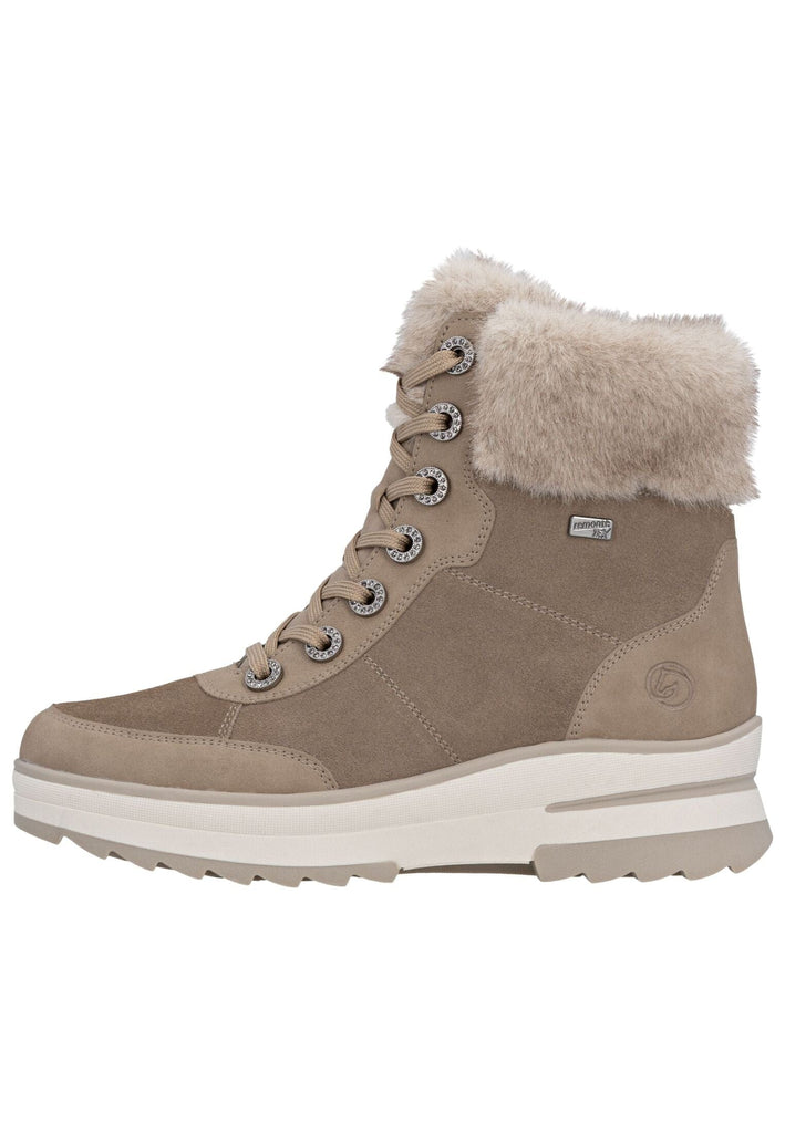 Remonte Stiefelette Veloursleder/Textil Camel Warmfutter