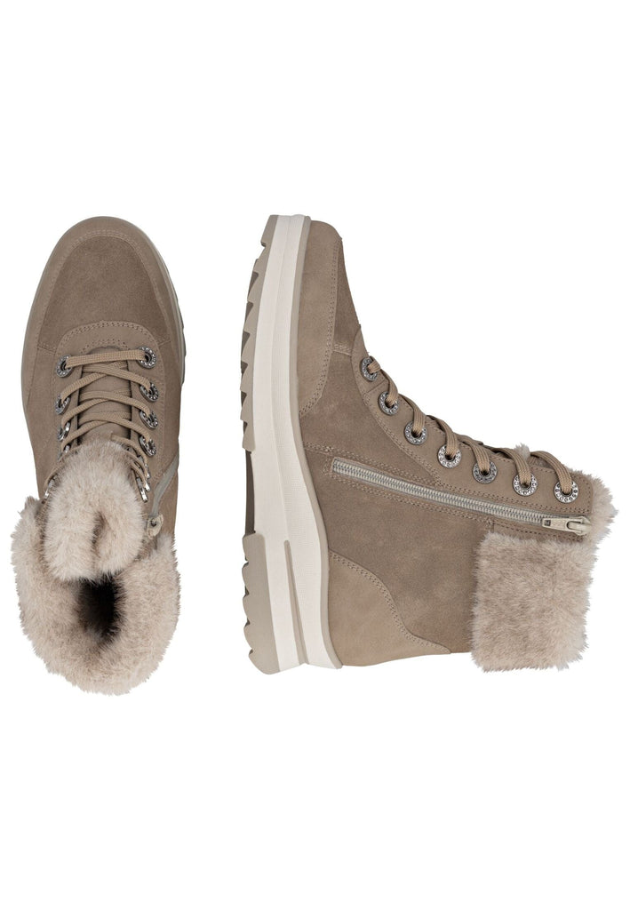 Remonte Stiefelette Veloursleder/Textil Camel Warmfutter