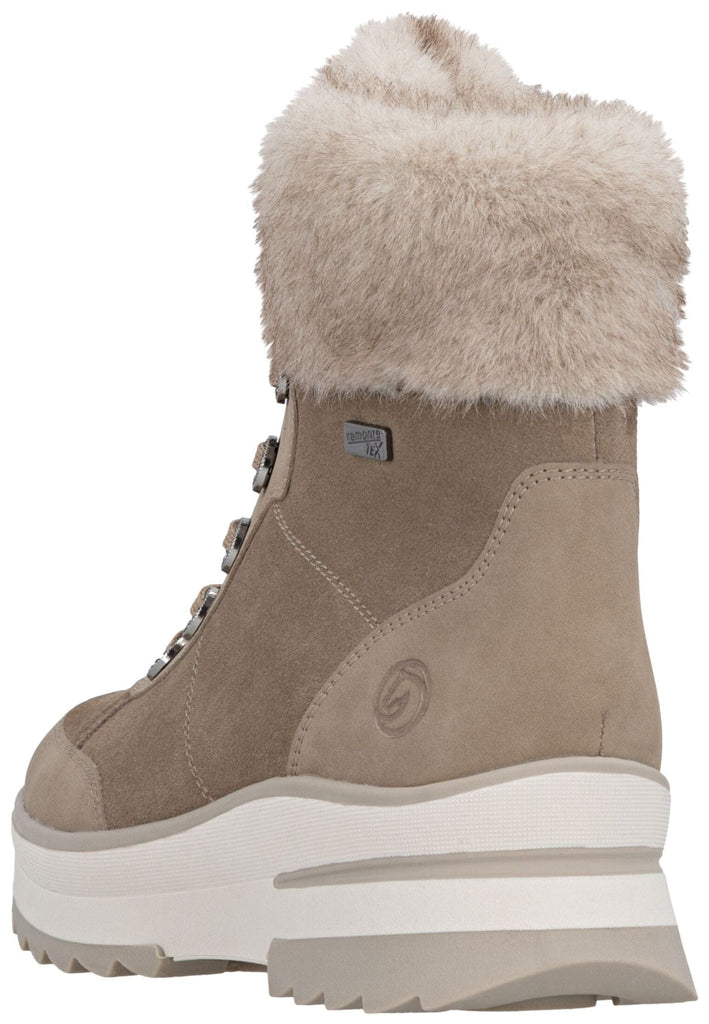 Remonte Stiefelette Veloursleder/Textil Camel Warmfutter