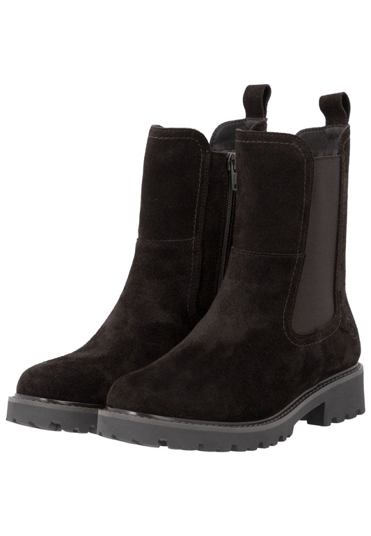 Remonte Stiefelette Veloursleder/Textil Dunkelbraun
