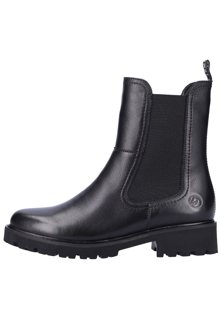 Stiefeletten Remonte Stiefelette Glattleder Schwarz