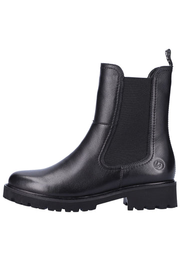 Stiefeletten Remonte Stiefelette Glattleder Schwarz