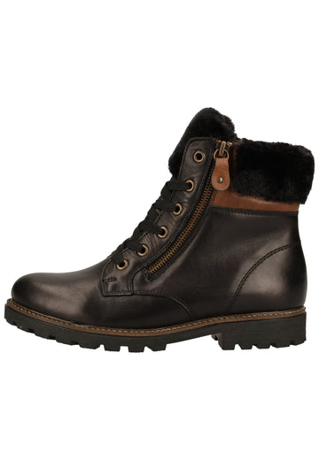Stiefeletten Remonte Stiefelette Glattleder Schwarz/Braun
