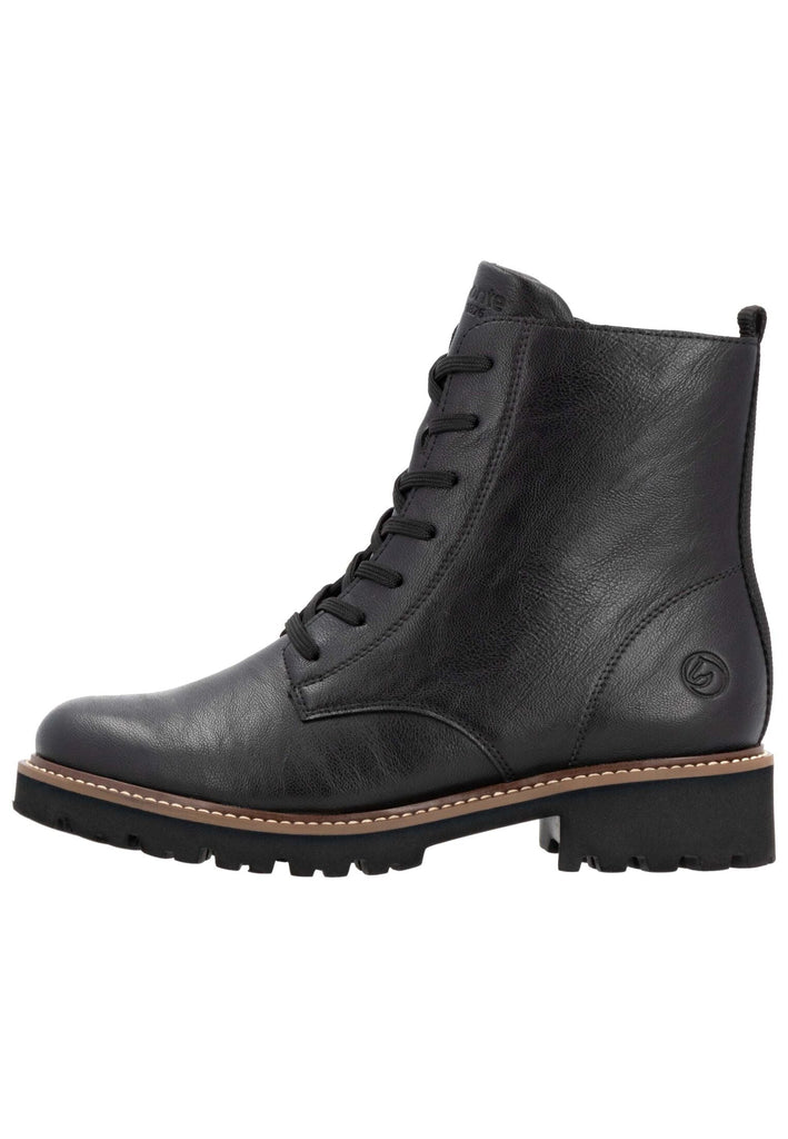 Stiefeletten Remonte Stiefelette Glattleder Schwarz Warmfutter