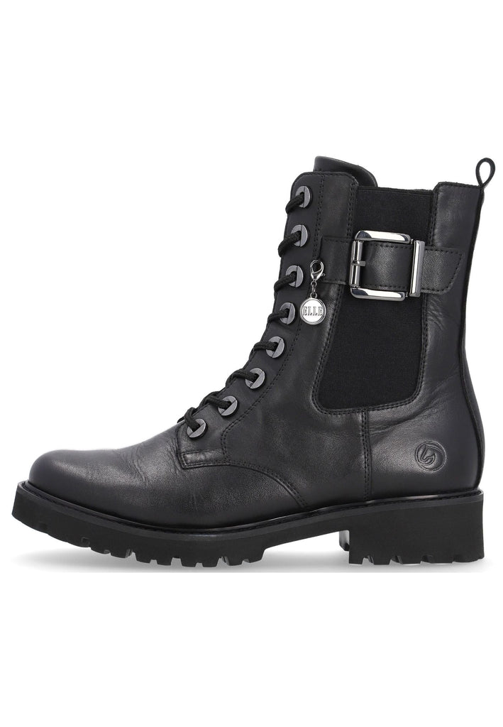 Stiefeletten Remonte Stiefelette Glattleder Schwarz Warmfutter