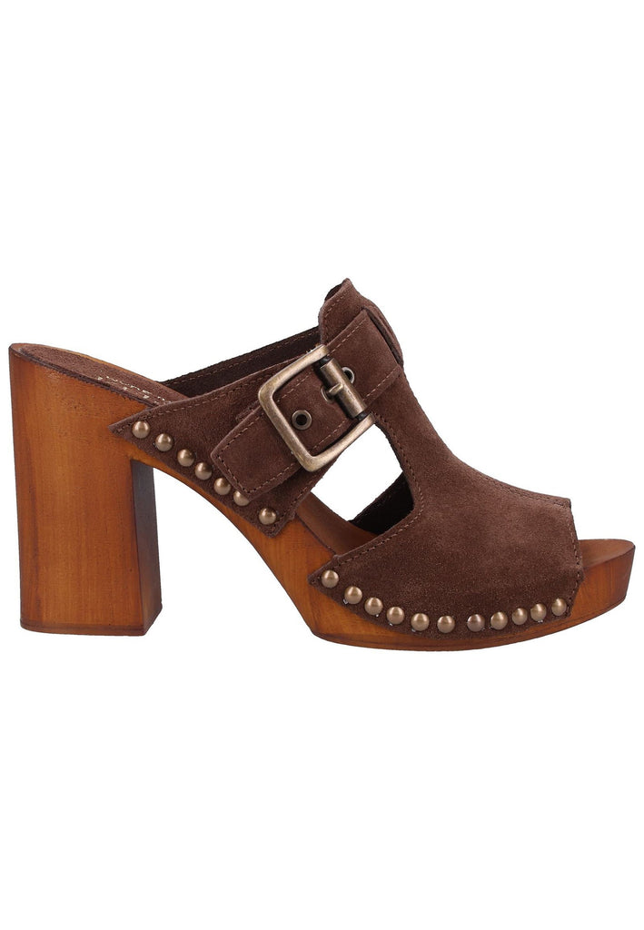 Replay Pantoletten Leder Dunkelbraun