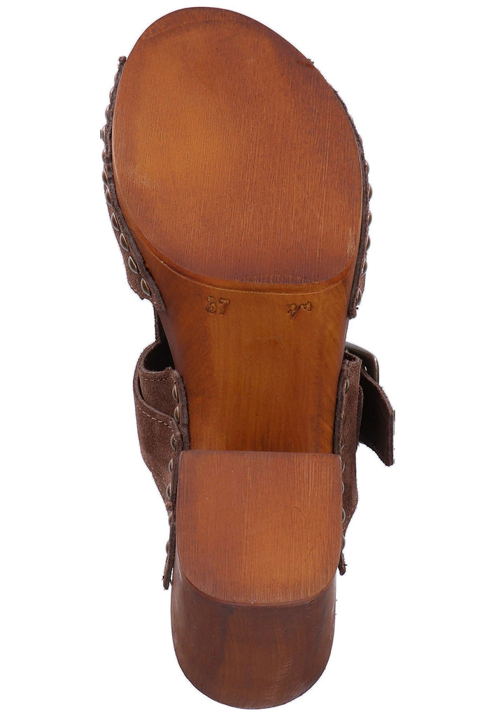 Replay Pantoletten Leder Dunkelbraun