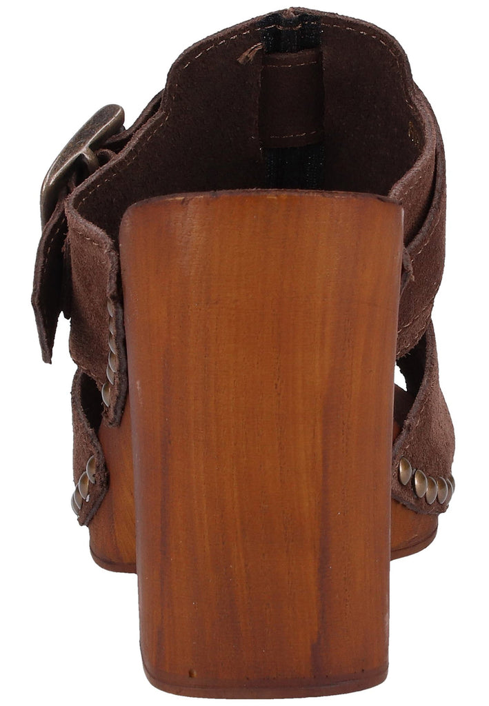 Replay Pantoletten Leder Dunkelbraun