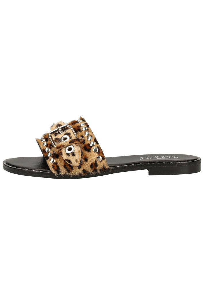 Replay Pantoletten Leder Leopard