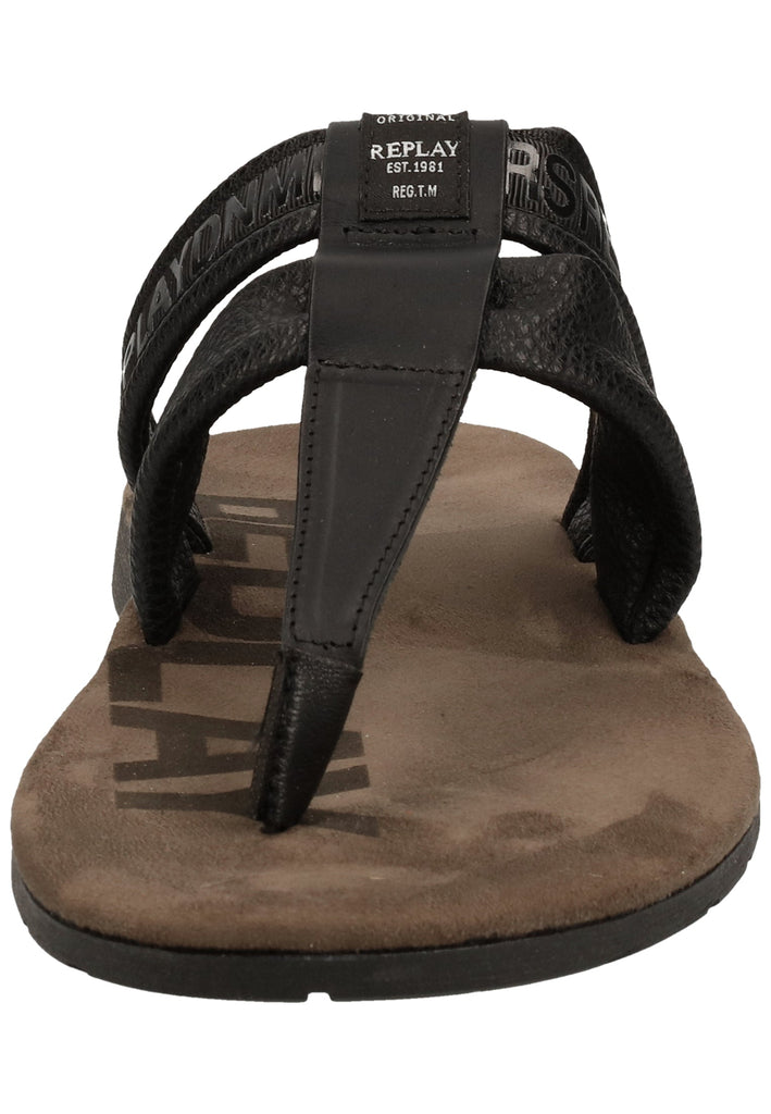 Replay Pantoletten Leder/Synthetik Schwarz