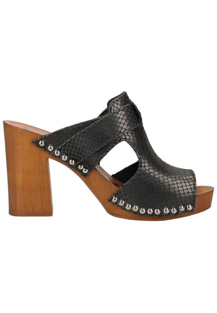 Replay Pantoletten Lederimitat Schwarz