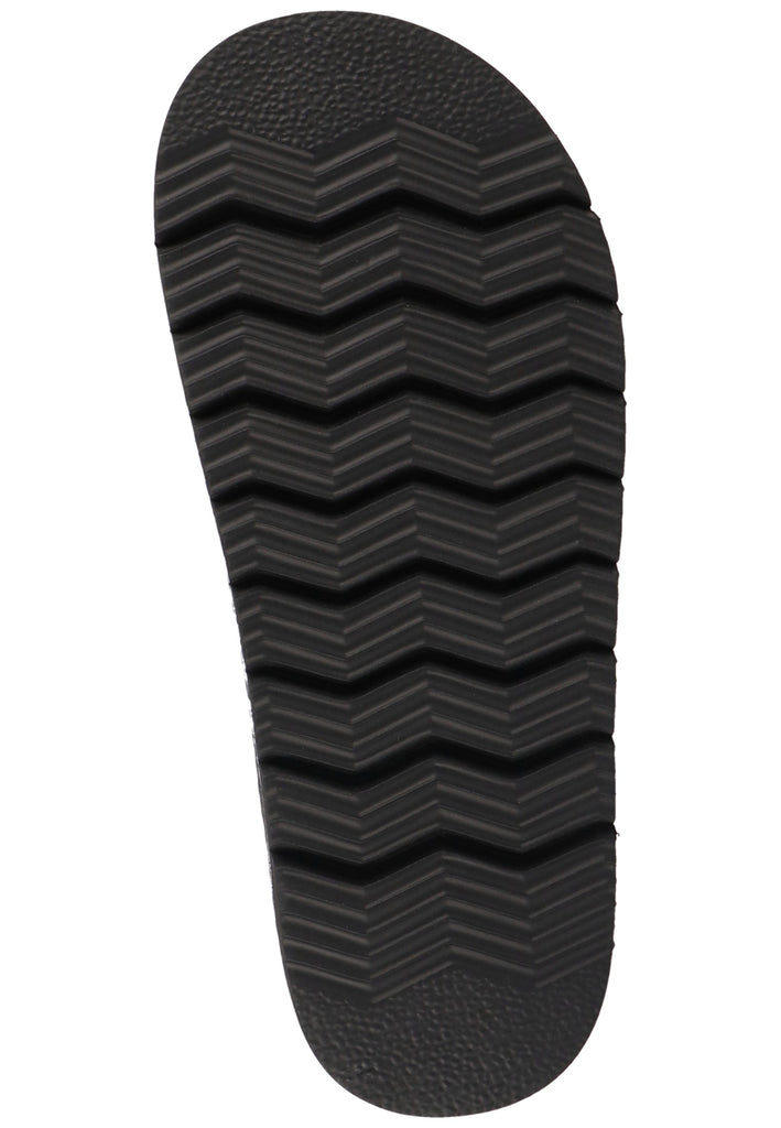 Replay Pantoletten Lederimitat Schwarz/Gold