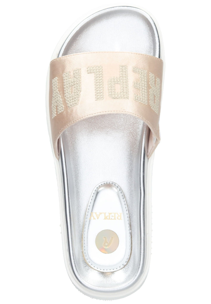Replay Pantoletten Lederimitat/Textil Nude