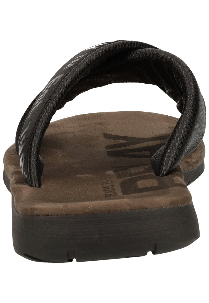 Replay Pantoletten Lederimitat/Textil Schwarz