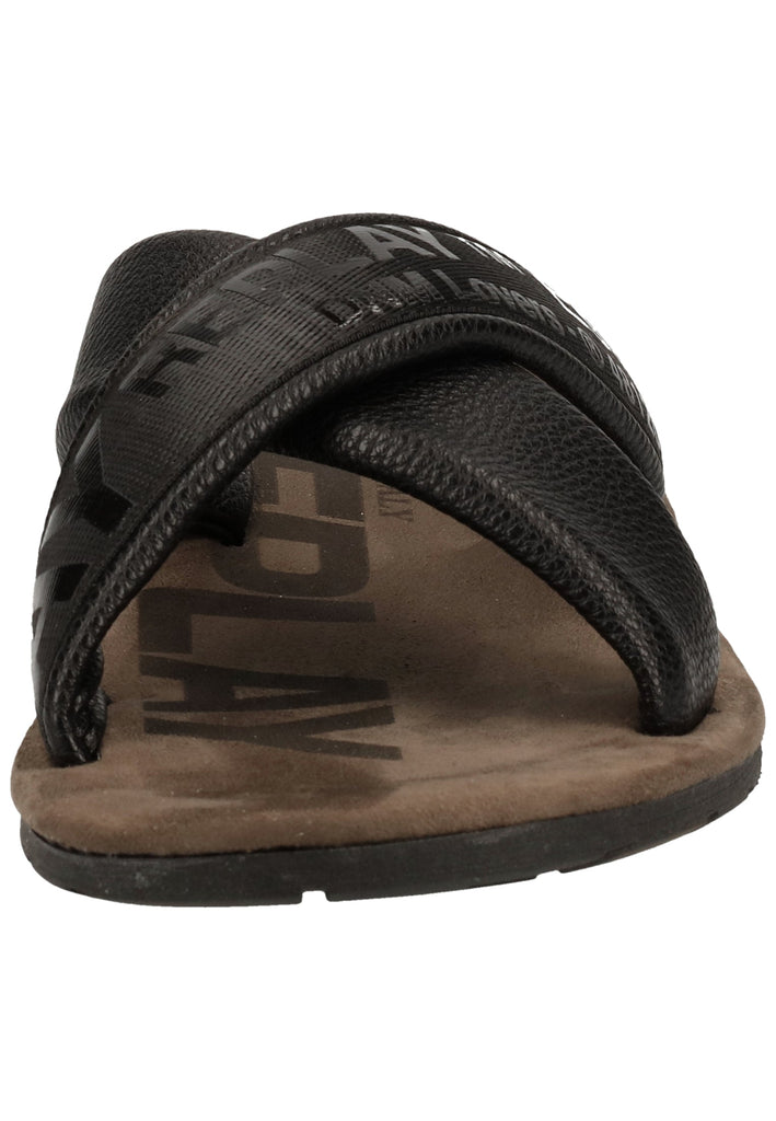 Replay Pantoletten Lederimitat/Textil Schwarz