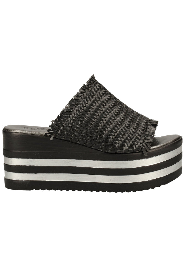 Replay Pantoletten Lederimitat/Textil Schwarz